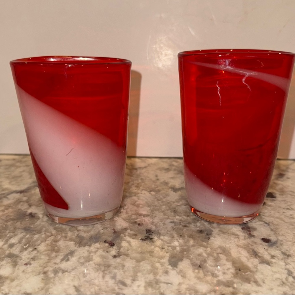 Vintage Fukuoka Japan  Multi-Glass Co. set of 2 juice glasses